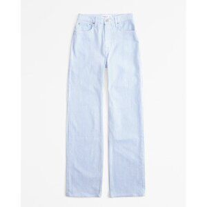 Abercrombie & Fitch Curve Love High Rise 90s Relaxed Jean in Blue Stripe